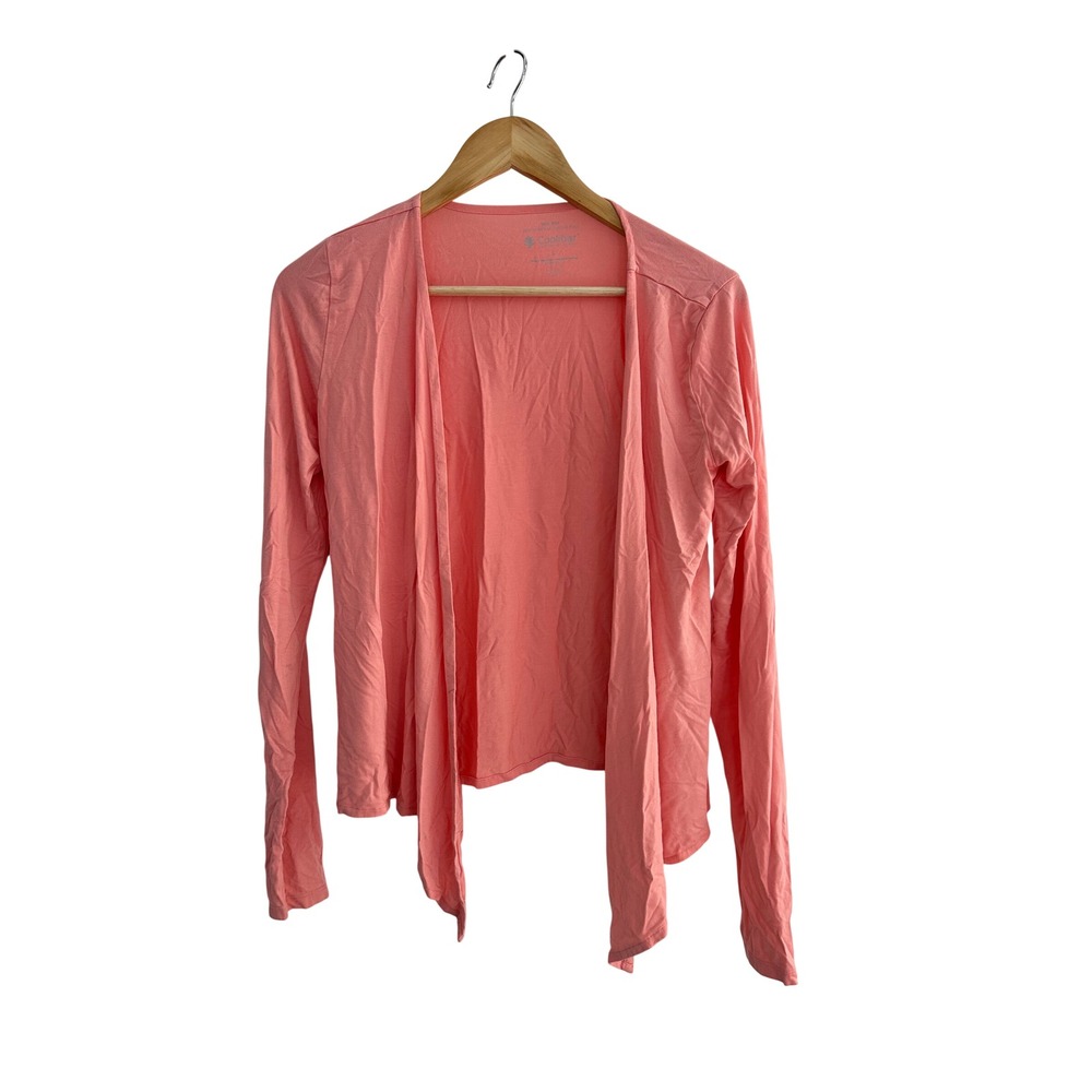 Coolibar UPF 50+ Vrae Fashion Wrap Coral Pink Cardigan Small